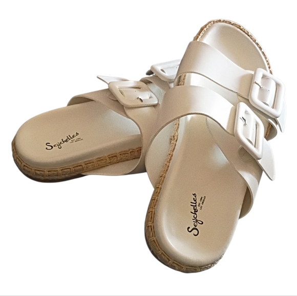 Seychelles Shoes - Seychelles Cream Double Strap Sandals 8.5 Espadrilles Revolve Beach Boho